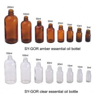 5ml 10ml 15ml  20ml 30ml 50ml 100ml different color of round glass essential oil bottle